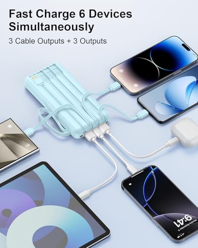 Portable Charger 10000mAh 22.5W Power Bank - color: Sky Blue, size: 10000Mah