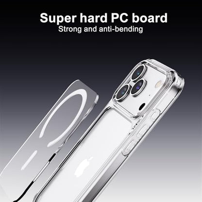 PAUL B for 2025 iPhone 17 Pro Case (Compatible with MagSafe) Military Grade Drop Protection(Drop Tested up to 13FT) Anti Yellowing | Magnetic Rugged Shockproof Phone Cover (Clear, iPhone 17 Pro) - color: Clear, size: iPhone 17 Pro