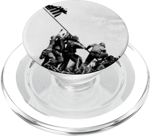 Iwo Jima Image Vintage American Flag PopSockets PopGrip for MagSafe - style: Magnetic PopGrip