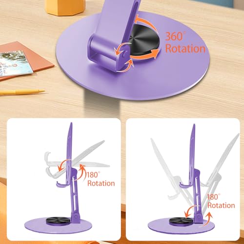Universal Metal Cell Phone Stand, Purple&Purple - color: Purple&Purple