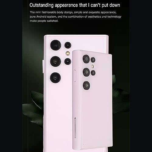 Yoidesu S23 Pro Smartphone, 3in 3D Glass Super Small Cell Phone, Dual SIM 2GB 16GB ROM for Android 8.1 Ultra Thin Mobile Phone, 1000mAh The World's Smallest Backup - color: Violet
