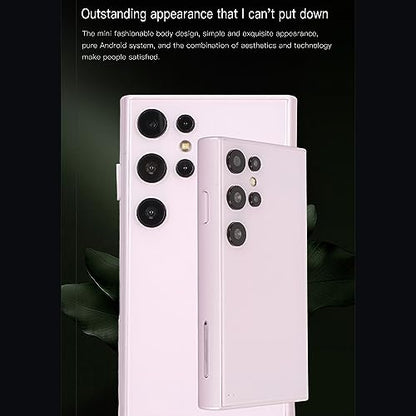 Yoidesu S23 Pro Smartphone, 3in 3D Glass Super Small Cell Phone, Dual SIM 2GB 16GB ROM for Android 8.1 Ultra Thin Mobile Phone, 1000mAh The World's Smallest Backup - color: Violet