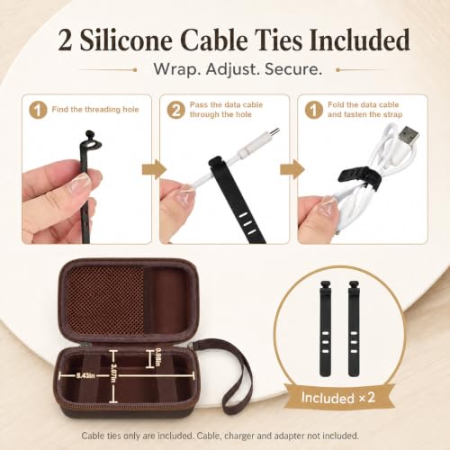 ANKHOH Travel Case for Iseyyox/for QUZUDN/for RTOPS 3 in 1 Wireless Charger - color: coffee