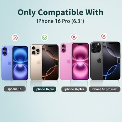 3 Pack Anti-Blue Light Screen Protector for iPhone 16 Pro - size: iPhone 16 Pro