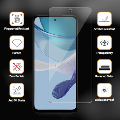 3 Pack for Motorola Moto G 5G (2023) Tempered Glass Screen Protector, Scratch-Proof, Bubble-Free,HD Transparent, 9H Hardness,Bubble Free,Case Friendly - size: Moto G 5G 2023 (3 Pack)