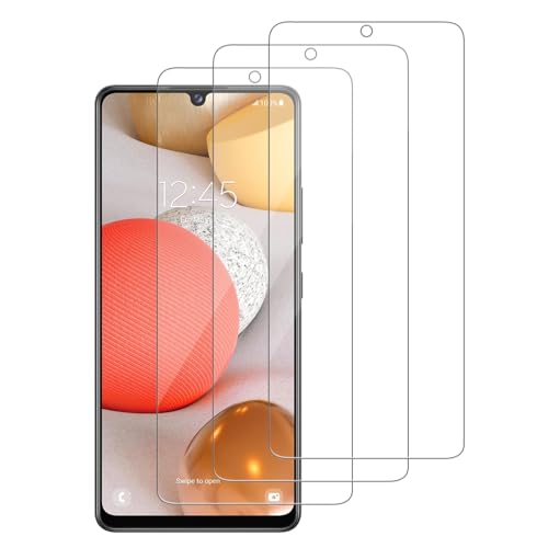 3 Pack for Samsung Galaxy A42 5G Tempered Glass Screen Protector, Scratch-Proof, Bubble-Free,HD Transparent, 9H Hardness,Bubble Free,Case Friendly - size: Galaxy A42 5G