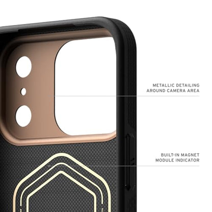 URBAN ARMOR GEAR UAG Designed for iPhone 17 Pro Case Fibr Armr - Compatible with MagSafe Kevlar Fiber Military Grade Protective Cover, Kevlar Graphite/Bronze - color: Fibr Armr - Kevlar Graphite/Bronze