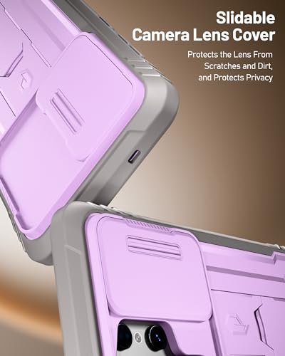 Poetic Revolution Case for Samsung Galaxy S26 Ultra, [Slide Camera Cover], [20FT Mil-Grade Drop Tested], Full-Body Military Grade Rugged Dual-Layer Shockproof Cover with Kickstand, Purple - color: Purple, size: Galaxy S26 Ultra