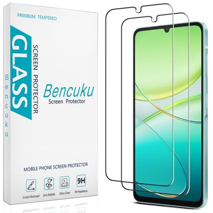 2 Pack Screen Protector for Samsung Galaxy A06 Tempered Glass Film - color: Clear-Galaxy A06