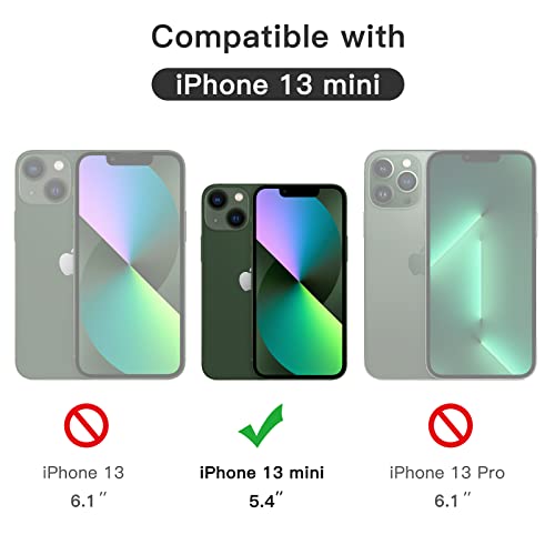 JETech Full-Coverage Screen Protector for iPhone 13 mini, 3-Pack | Black Edge Tempered Glass, Easy Installation Tool, HD Clear, Case-Friendly - size: iPhone 13 mini