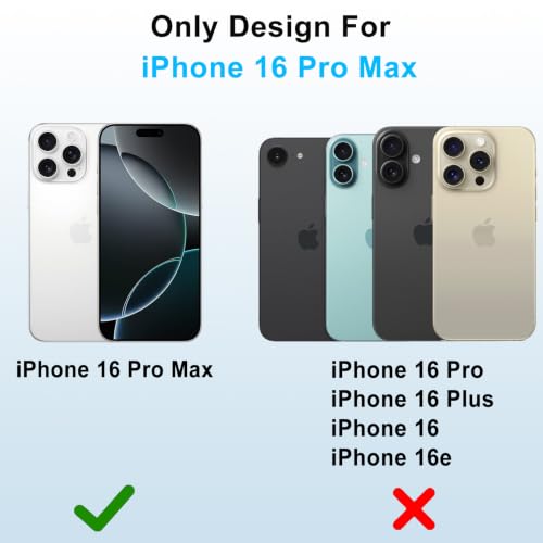 Belt Clip Holster Compatible with iPhone 16 Pro Max Defender Case with 360° Rotating Stand - Heavy-Duty Protection, Drop-Proof and Shock-Resistant, Magnetic, Black - size: iPhone 16 Pro Max