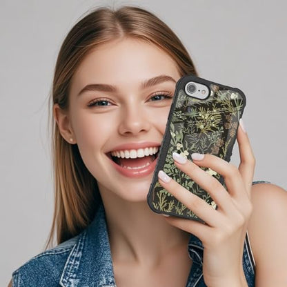 Protective Case Compatible with iPhone se 2022 2023 6/7/8 - Plant | Hard PC Back Soft TPU Frame, Anti-Slip Shockproof, Stylish Printed Phone Cover Suitable for Men and Women - color: Botanical Plant