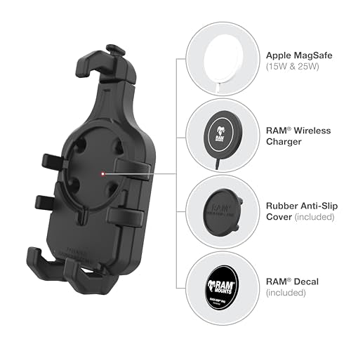 RAM MOUNTS Quick-Grip Pro Motorcycle Phone Holder with Vibration Damper - style: With Vibration Damper