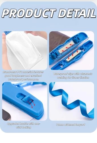 Waterproof Phone Pouch – Touchable Dry Bag for Swimming, Rafting, Diving – Floating Case for Takeaway Rider, Delivery Driver, Kayak, Boat – Universal 7.0" (White) - color: White