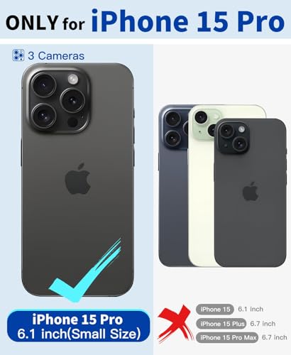 Beeasy for iPhone 15 Pro Waterproof Case with Magsafe, IP68 Underwater Military Grade, Phone Case with Shockproof, Dustproof, Rugged 360 Full Body Protection Cover with Built-in Screen Protector - size: iPhone 15 Pro (6.1")