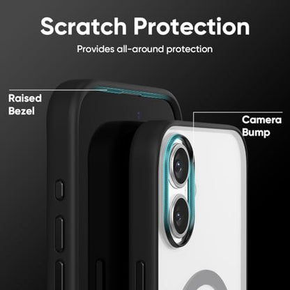 FLOLAB Surtect Tri-Fusion Magnetic for iPhone 17 Case Protective Slim Design Magsafe Compatible Military Grade - Black Matte Translucent - color: Black Matte Translucent, size: iPhone 17