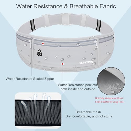 Water Resistant Fanny Pack, Slim Running Belt for Women Men, Grey - color: 04 - Grey