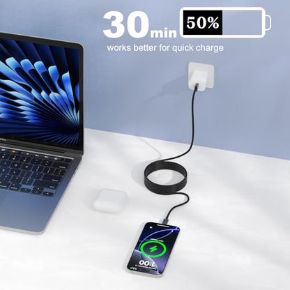 FOXSEA USB A to USB C Cable for iPhone 17/16/15 USB C Car CarPlay Cable - color: Black, size: 3FT