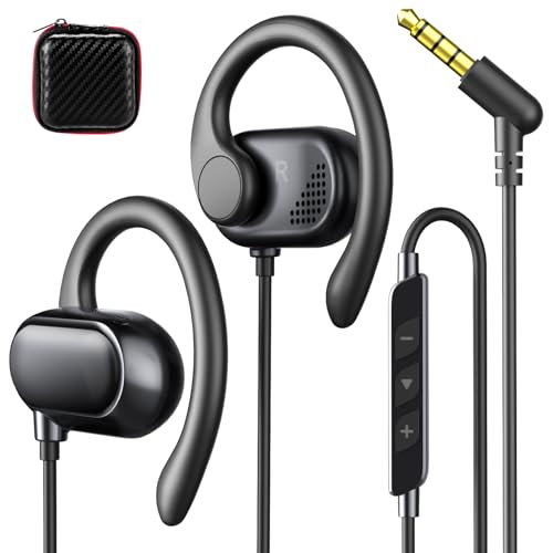 Open Ear Headphones Wired 3.5mm Earphones for Chormebook Laptop PC