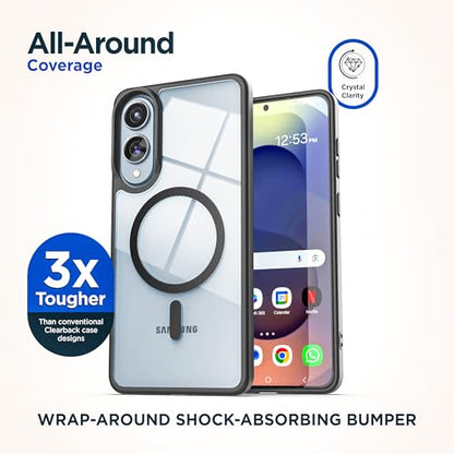 Encased SlimShield for Samsung Galaxy S25 Edge Case with Belt Clip (Compatible with MagSafe) Slim Protective Case & Holster (Clear, S25 Edge) - color: Clear, size: S25 Edge