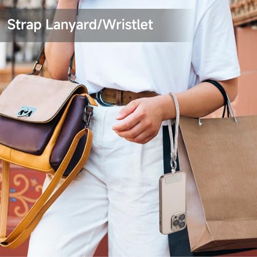 Long Pond Designer Cell Phone Wrist Strap, Anti-Lost Lanyard Wristlet Charm for iPhone 17 Pro Max&Most Cellphones, Detachable Bracelet - style: Colorful Diamond