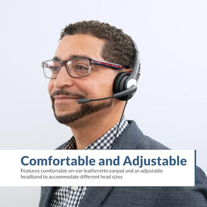 Cyber Acoustics AC-104 Mono Headset with Ambidextrous Boom Mic - style: Mono Headset