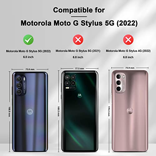 Jasonyu Flip Wallet Case for Moto G Stylus 5G (2022),Leather Magnetic Folio Cover with Card Holder,Kickstand - TPU Shockproof Durable Protective Phone Case,Black | PU Leather Magnetic Folio Cover,with Card Holder,Kickstand,TPU Shockproof,Durable,Protectiv