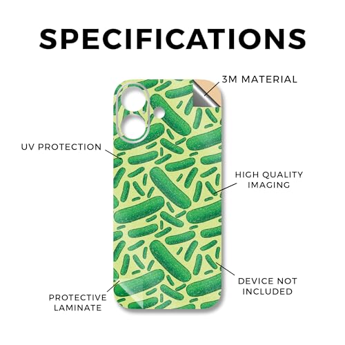 Glossy Glitter Phone Skin Compatible with Apple iPhone 17 - Pickles - Premium 3M Vinyl Protective Wrap Decal Cover - Easy to Apply | Crafted in The USA by MightySkins - color: Pickles, size: iPhone 17 (Full Wrap), style: Glossy Glitter Finish