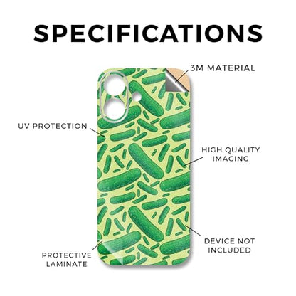 Glossy Glitter Phone Skin Compatible with Apple iPhone 17 - Pickles - Premium 3M Vinyl Protective Wrap Decal Cover - Easy to Apply | Crafted in The USA by MightySkins - color: Pickles, size: iPhone 17 (Full Wrap), style: Glossy Glitter Finish