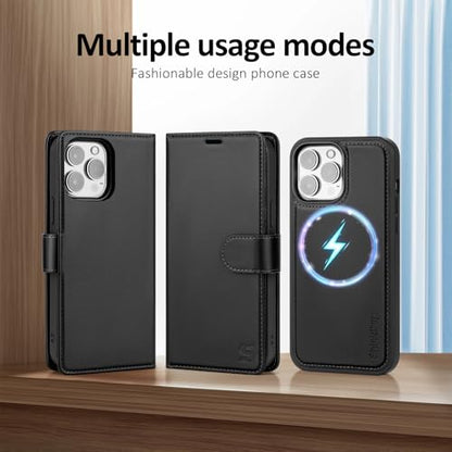 Shieldtop Compatible with MagSafe iPhone 13 Pro Wallet Case,Black - color: Black, size: iPhone 13 Pro - 6.1"
