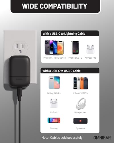 30W Slim Flat USB C Wall Charger, GaN PD3.0 PPS Fast Charger, Black - color: 30W Black
