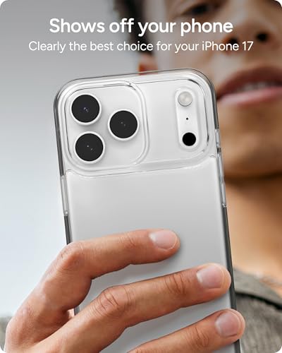 ZAGG Crystal Palace Lite Case for iPhone 17 - Clear, Drop Protection (10ft/3m), Ultra-Slim & Lightweight, Sleek & Minimalistic Phone Case with Transparent Design, Anti-Yellowing Technology - size: iPhone 17, style: Without Magsafe