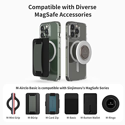 Sinjimoru for iPhone 16 Pro Clear Case, Compatible with MagSafe | M-Airclo Basic, anti-yellowing UV coating, shockproof PC TPU bumper, 1000G strong magnet - size: iPhone 16 Pro