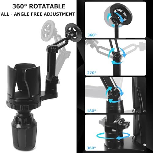 Frani Car Cup Holder Expander with Magnetic Phone Mount