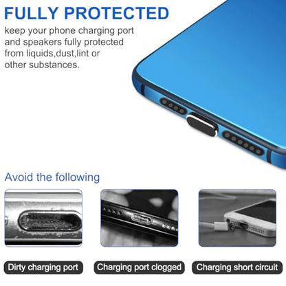 112 Pcs Speaker Anti Dust Protector Kit, Phone Speaker Dust Cover Dustproof Stickers, Speaker Dust Mesh & USB C Dust Plug & Tweezers Compatible with Phone iPhone 14 13 Plus Pro Max, Galaxy S23/S22/S21 - size: 112 Pcs