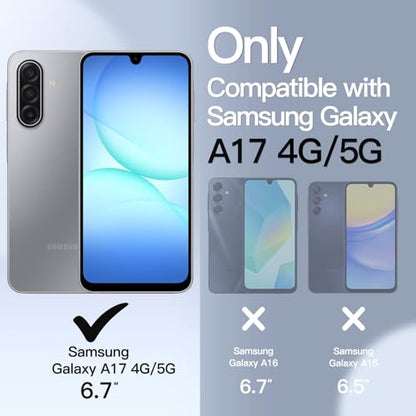 JETech Matte Case for Samsung Galaxy A17, Grey | Military-Grade Protection, Frosted Matte Back, Anti-Fingerprint Finish, Shockproof Design - color: Grey