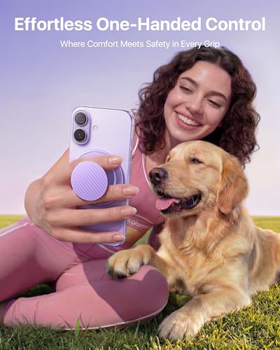 andobil [2026 Ultra-Thin] Magnetic Phone Ring Grip for MagSafe, Purple - color: Purple Carbon Fiber