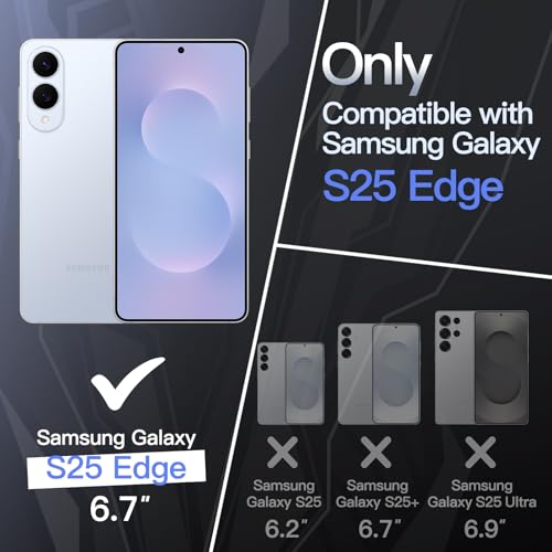 JETech Slim Case for Samsung Galaxy S25 Edge, Icyblue | Camera Lens Protection, Soft TPU Design, Matte Finish, Shockproof Protection - color: Icyblue, size: Galaxy S25 Edge