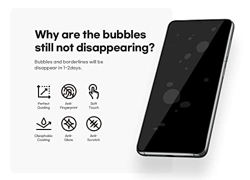 Screen Protector Film (3-Pack) for Galaxy S22 Ultra, [Matte] Anti Glare, Fingerprint Compatible Perfect Touch, Easy Installation with Guide tool