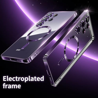 Hurgoer for Samsung Galaxy S22 Ultra Case.Soft TPU Electroplated Frame Cover with Clear Back.Drop Tested Protective Full Body Case.Thin Light Slim【Not Magsafe】 (Deep Purple, S22 Ultra) - color: Deep Purple, size: S22 Ultra