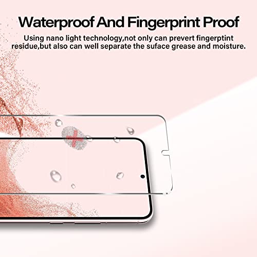 Galaxy S22 Tempered Glass Screen Protector + Camera Lens Protector [ 2 + 2 Pack ][Case Friendly] [Anti-Scratch] [Ultrasonic Fingerprint Unlock] Clear HD Glass Protective Film for Samsung Galaxy S22 - size: Galaxy S22(6.1")