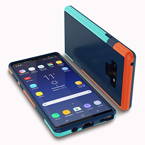 Jeylly for Samsung Galaxy Note 9 Case, Ultra Slim 3 Color Hybrid Impact Anti-Slip Rugged Soft TPU Hard PC Bumper Shockproof Protective Case Cover Shell for Samsung Galaxy Note 9 (6.4 inch) - Blue | Ultra Slim 3 Color Hybrid Impact Anti-Slip Rugged Soft TP