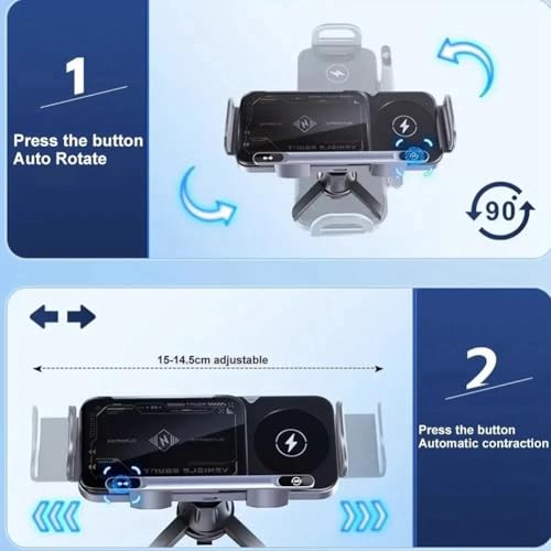 Car Wireless Charger Stand Fold Screen Fast Charging 15W Fast Car Wireless Charging Stand for Phone Holder