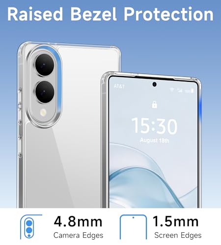 USLAI Case for Samsung Galaxy S25 Edge Clear | Anti-Yellowing, Crystal Clear Back, Shockproof, Military‑Grade Drop Protection - color: Clear, size: Galaxy S25 Edge