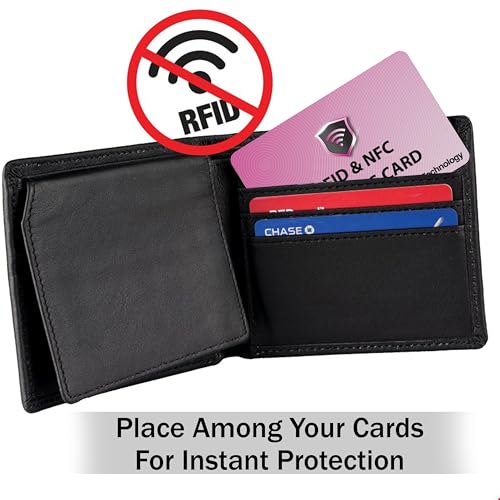 SaiTech IT 5 Pack RFID Blocking Card for Credit Debit ID Card, Pink | Slim Anti-Theft Contactless NFC RFID Blocker Protector, Easily Fit into Wallet and Purse, for Men & Women - color: Pink