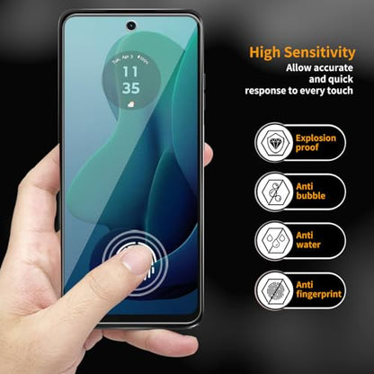 3 Pack for Motorola Moto G 5G (2024) / XT2417 Tempered Glass Screen Protector, Scratch-Proof, Bubble-Free,HD Transparent, 9H Hardness,Bubble Free,Case Friendly - size: Moto G 5G 2024 (3 Pack)
