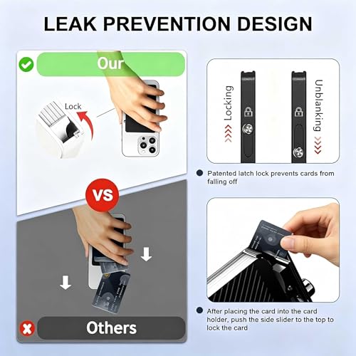 Magsafe Wallet Magnetic Card Holder for Phone, Black - color: Slim Magnetic No Clip - Matte Black