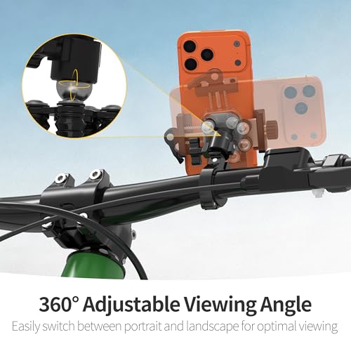 Bike Phone Holder with Vibration Dampener, Aluminum,for 4.7-7''Phone