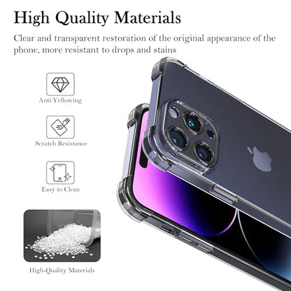 IAIYOXI Clear Case for iPhone 13 - Crystal Clear Military Grade Drop Protection, Non-Yellowing Armor, Shockproof Protective Cover, Compatible with iPhone 13 (iPhone 13) - size: iPhone 13