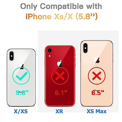 Battery Case for iPhone X/XS, Upgraded 10000mAh High Capacity Rechargeable Portable Extended Charger Case Wireless Charging Compatible with iPhone X/XS/10 (5.8 inch) Charging Case & Carplay (Black) - size: iPhone X/XS (5.8 inch)